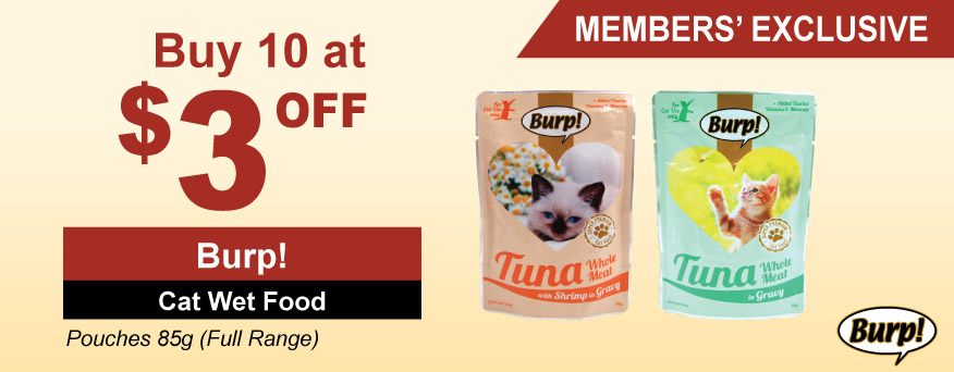 Burp! Cat Wet Food Promotion